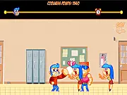 Cool-Fu Master running and jumping over obstacles to escape enemies in a fast-paced running game
