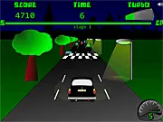 London Taxi Madness free online racing game featuring a taxi jumping over other cars in high-speed traffic.