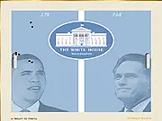 Obama versus Romney presidential campaign game, free political strategy game online, win the 2012 election