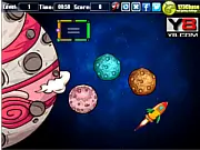 Screenshot of Rocket Ship Parking, an online game showing a large space rocket maneuvering into a tight parking spot on a landing pad