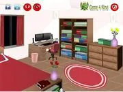 Ultra Modern Furnishing online game screenshot, a large empty room with sleek furniture being placed
