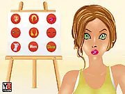 Play Little Painter Makeup Salon free dress-up game online - Help the girl achieve a nice look for her show.