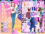 Stylish Rock Singer Dress Up game graphic showing a glamorous rock diva in a sequined outfit ready for her concert