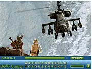 Medal of Honor Hidden Letters game graphic showing a military scene with letters cleverly concealed within the environment