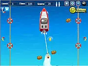 Play Little Surfer Boy free online, a casual game where you guide a boy surfing on the water, avoiding obstacles.