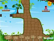 Playing Go Greener online, aiming a water cannon to solve a level and revive a dry tree