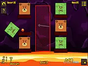 Teddies & Monsters game screenshot - launching a projectile to defeat monsters in a physics puzzle online