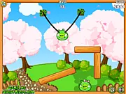 Play Bad Pig Perfect Couple puzzle game online, free physics game with 24 levels, help the pigs meet