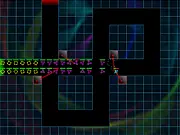 Strategic tower defense map showing various colored towers shooting beams at matching and contrasting colored enemies in the Chromatic Tower Defense game.