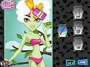 Venus McFlytrap Hair Salon Online game featuring the Monster High character Venus McFlytrap with a wild, colorful hairstyle.