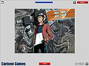 A partially completed Generator Rex Jigsaw Puzzle, showing pieces of the main character Rex Salazar and the title logo.