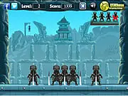 Ninja's Fun memory game screen, free online concentration puzzle, matching Ninja hero cards