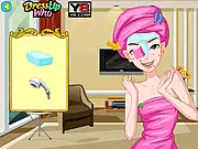 Rave Nation Makeover game screenshot, teen girl with vibrant festival makeup and colorful rave outfit, play free online fashion and makeover game