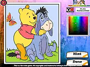 Winnie The Pooh Coloring free online game featuring Pooh Bear and Eeyore