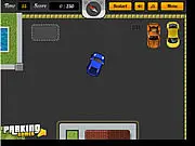 Final Parking simulator game screenshot showing a car navigating a crowded parking lot using a compass guide. Play free online.