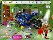 Moto Garage hidden objects find items game online