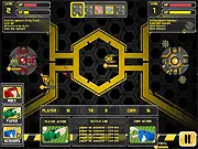 Free online Ping Shoot strategy game, a futuristic defence setting with various ships and power-up items