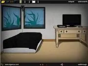 Escape the Basement online game screenshot showing a dark, locked cellar room with mysterious objects and a strong tension, free puzzle escape game