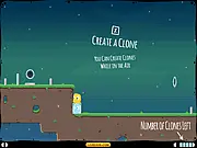 Leave Me A Clone puzzle platformer game, player creating a clone to solve a puzzle, free online brain game