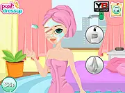 First Day at Work Makeover free online game, professional dress-up and makeup, PlayArcadeHub