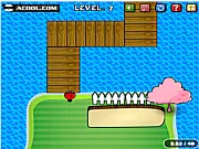 Birds Get Home free game, colorful birds, puzzle level screenshot, birds rolling towards a nest, physics puzzle game online