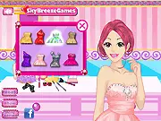 Free online All That Sparkles Prom dress up game, a girl wearing a sequined gown and glamorous makeup for prom night