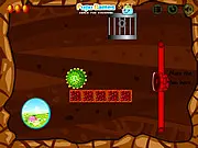 Dino Break Away game screenshot, little green dino next to a portal, free online physics puzzle
