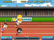 Mini Sports Challenge free online game screenshot of running and swimming