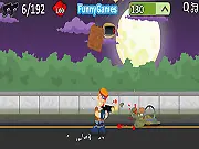 Zombie Attack 2 free online survival shooter game fighting undead with 4 guns and a chainsaw