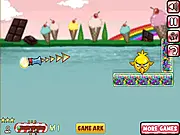 The in-game screen for Sugar Cannon, showing a cannon aiming a piece of candy towards a colorful monster (a Devourer) across a complex puzzle layout with various obstacles.