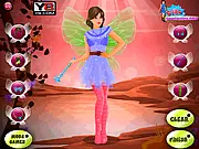 Fairy Summer Dressup girl game showing a fairy character selecting a dress and hairstyle for a date