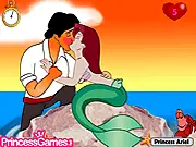 Ariel Kissing Prince free online game kissing puzzle little mermaid princess
