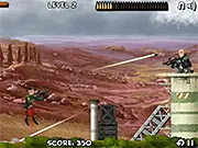 Play Mechanical Soldier free online action game – Side-scrolling shooter with military vehicles and upgrades