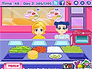 Pizza Treat cooking and time management game screenshot showing kids waiting to be served pizza