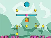 Orange Gravity 2 pixelated physics puzzle game screenshot showing an orange swinging on a rope