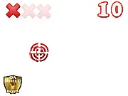 Screenshot of Target Blitz shooting game showing a crosshair aiming at several moving targets.