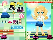 Play Misty's Beach Day free online dress-up game, styling a girl for a summer day of surfing and relaxing on the sand
