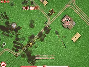 Gameplay screenshot from Endless War 6 showing a Soviet tank in a top-down view battling German forces on the Eastern Front of World War 2