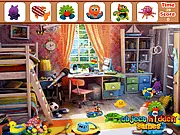 Colourful Bedroom Hidden Objects free online puzzle game finding items under 30 seconds
