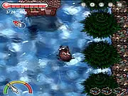 Frozen Age free online puzzle game screenshot, hedgehog finding food in an ice age environment, physics puzzle game on PlayArcadeHub