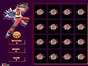 Bakugan Memory Match free online game featuring a grid of face-down cards and Bakugan characters