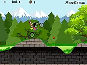 Bakugan Bike free online stunt game featuring the character Dan riding a motocross bike