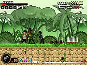 Screenshot of Zombies Dead Land shooter game showing a soldier character fighting off nazi zombies.