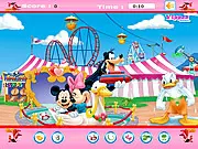 Mickey Mouse Hidden Object free game online, find hidden items puzzle, Disney character game, play free on PlayArcadeHub