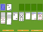 Screenshot of Simple Solitaire game in progress showing cards arranged in a Klondike Solitaire pattern with a clean, classic card design