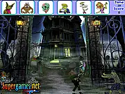 Haunted Scary House free online hidden object game find monsters