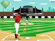 Baseball League game image, batter preparing to hit a baseball, play free sports game online