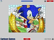 Free online Sonic Jigsaw game featuring Sonic the Hedgehog, customizable difficulty modes: easy, medium, hard, expert