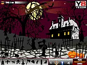 Happy Halloween 2 free online hidden object game screenshot with spooky items on PlayArcadeHub