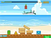 Play Color Ball Physics Puzzle free online. Guide colored balls to targets by removing bricks and wood with your mouse.